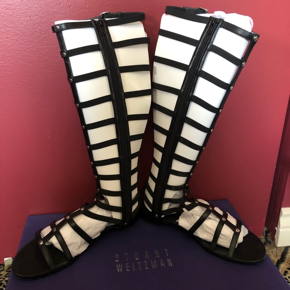 Stuart Weitzman Gladiator Sandals (Black)